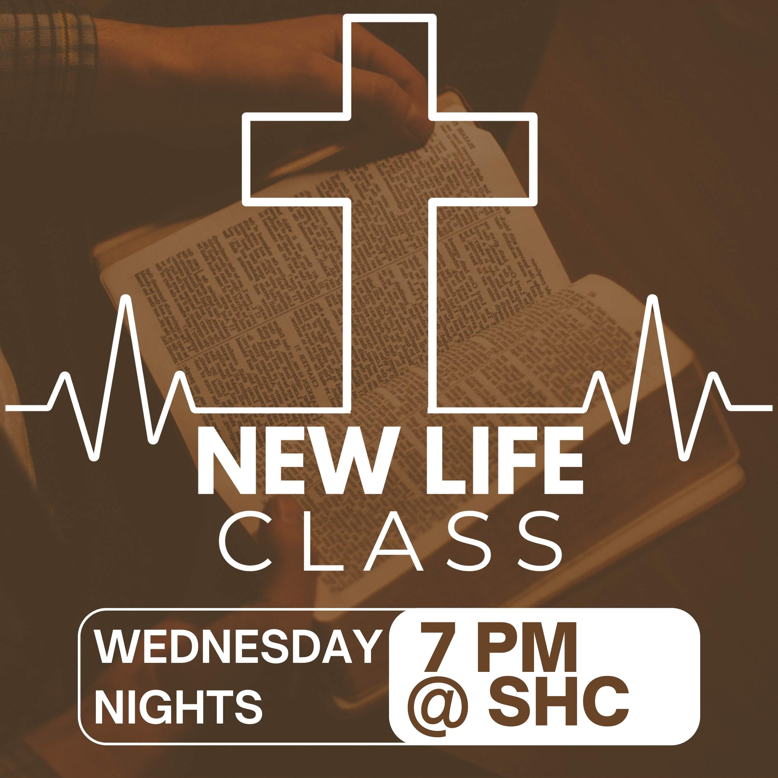 Brown & White Modern Bible Study Poster